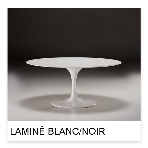 Eero Saarinen Tablle Tulip Lamin&eacute; blanc