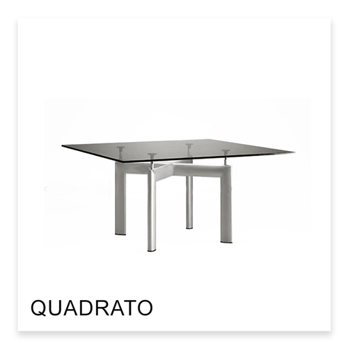 Lecorbusier Tavolo Tube d&rsquo;Avion quadrato