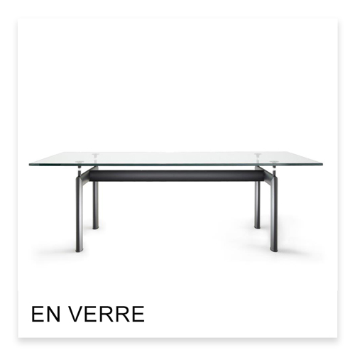 Lecorbusier Table Tube d&rsquo;Avion en verre